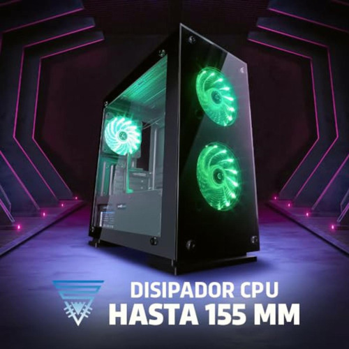 Game Factor Gabinete Csg550 Micro Atx 3 Vent Rgb Cristal