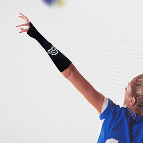 Guantes Con Mangas Para Brazo De Voleibol, Soporte Negro