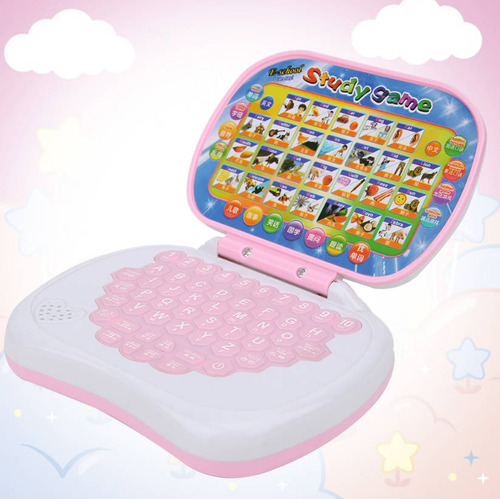 Juguete Mini Laptop Educativa Infatil Aprendisaje Didactico Color Rosa