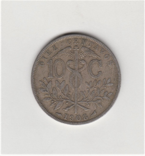 Moneda Bolivia 10 Centavos 1908 (c85)