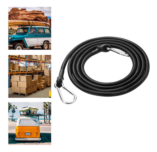 Cuerda Elástica Resistente Con Correas Móviles 2m 2m Negro