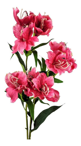 Astromelia Rosa 60x20cm Planta Artificial Flor Permanente