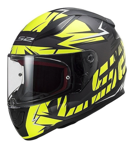 Casco Ls2 Ff353 Rapid Chromo Negro Amarillo Matte