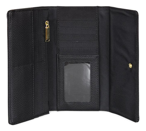 2 Billeteras De Mujer Fidelia Negra Y Gris Kenneth Cole