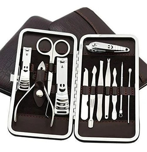 Set 12 Pzs Herramientas Manicure Cuidado Personal Corta Uña