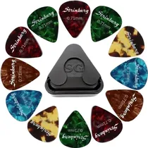Comprar Kit 12 Palhetas Strinberg 0.71mm Pu002F Violão + Porta Palhetas