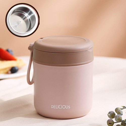 Taza De Sopa Para Adultos Y Niños, Recipiente De Sopa Rosa