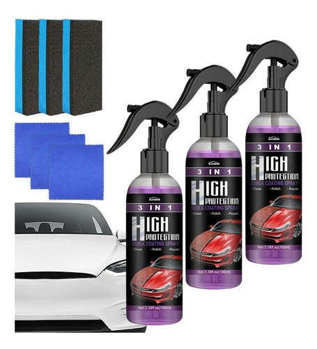 3×3 En 1 Spray De Recubrimiento Rápido For Automóviles De A
