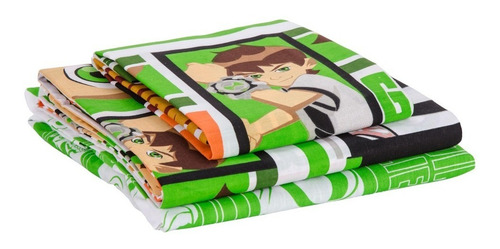 Imagen 10 de 10 de Sabanas Infantil 1 1/2 Plaza Ben 10 Twin Size Oferta
