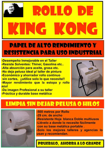 Base Metálica P Rollo De Papel Industrial Estopapel Taller