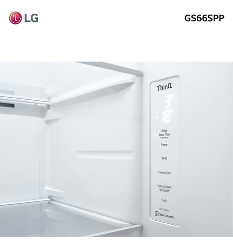 Imagen 7 de 9 de Refrigerador Inverter 637l LG Gs66spp