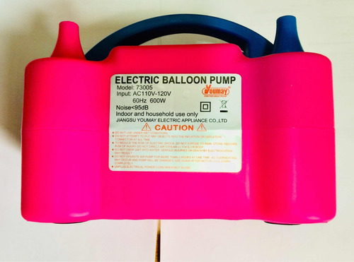 Imagen 4 de 5 de Inflador De Globos Electrico 600 Watts Doble Boquilla