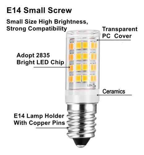 Mini Lámpara Led E14, Bombilla Led De Maíz De 5w, Smd2835,