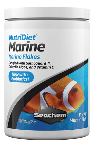 Seachem Nutridiet Marine Flakes Con Probioticos 100g/3.5 Oz