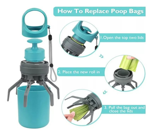 Recogedor Heces Portátil Para Mascotas Agua