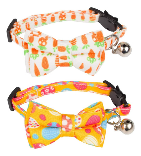 Adoggygo 2 Pack Collar De Gato De Pascua Con Campana De Paja