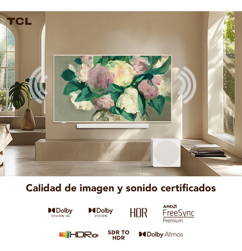 Smart TV TCL 85 QLED ART TV A300 Pro Soundbar Incluido