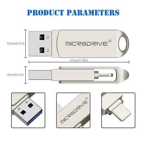 Pendrive Para iPhone, iPad, Pc Y Cualquier Entrada Usb 64gb