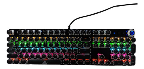 Teclado Mecanico Rgb Control Volumen Conexion Alambrico