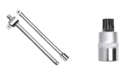 Cabo T  De 1/2 + Extensão Encaixe 1/2 + Soquete 1/2 Torx T80