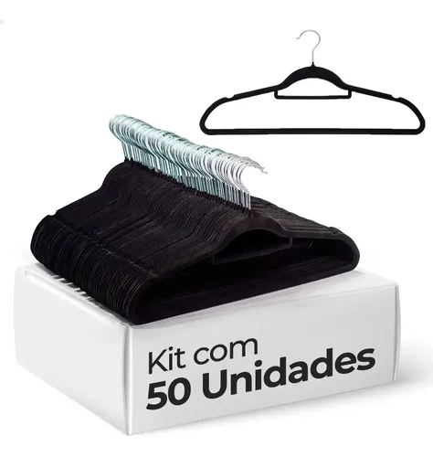 Kit 50 Cabides Veludo Vittak