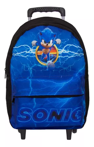 Kit Mochila Infantil Grande Rodinha Sonic O Filme com Toalha - Chic Outlet  - Economize com estilo!