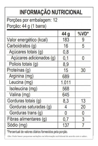 Power Protein Crisp Bar Display (12 Unid 44g) Sabor Cookies Cookies