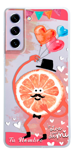 Funda Para Galaxy De Parejas Media Naranja Con Nombre De Él