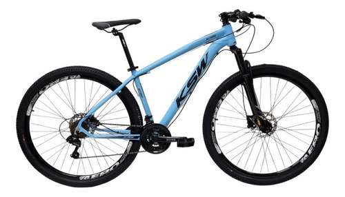 Bicicleta  KSW XLT 100 2020 aro 29 15" 21v freios de disco mecânico câmbios Shimano Tourney RD-TZ31-A GS 6/7V ARDTZ31GSD y Index cor azul/preto