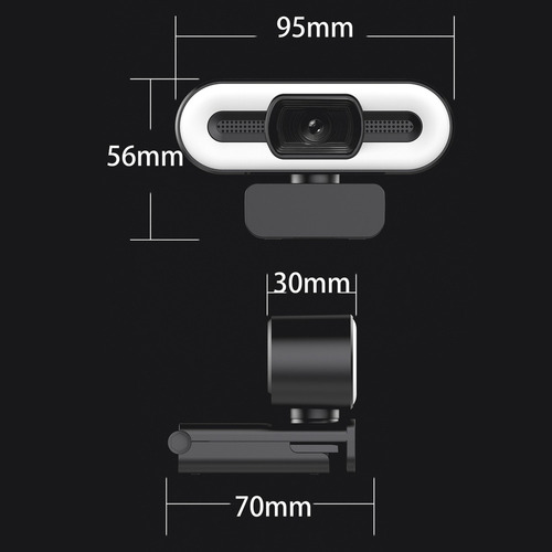 Plug And Play Webcam Usb 4k Com Microfone Embutido
