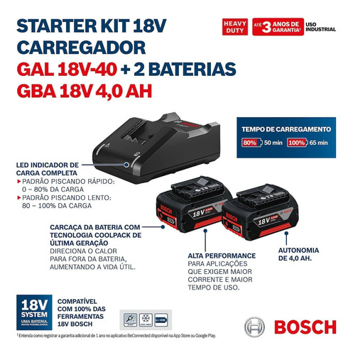 Combo Bosch 18v - Gws 18v-10 + Gds 18v-450 Pc Com Bateria