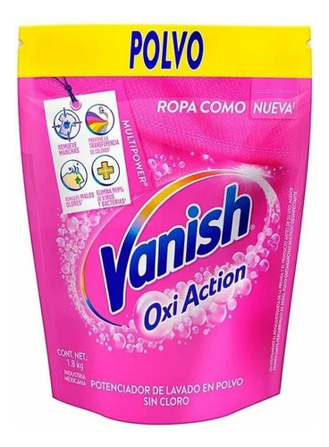 Quitamanchas Vanish Oxi Action En Polvo Para Ropa Color 1.8