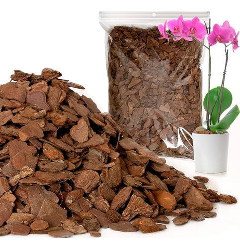 Sustrato Orquídeas Terrarios Corteza De Pino Natural 1kg
