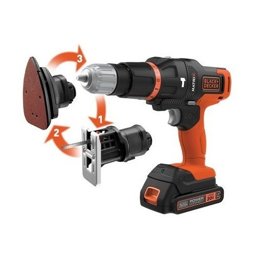 Jogo De Ferramentas C/ 3 Cabeçotes Black&decker Mtx20k3b-br