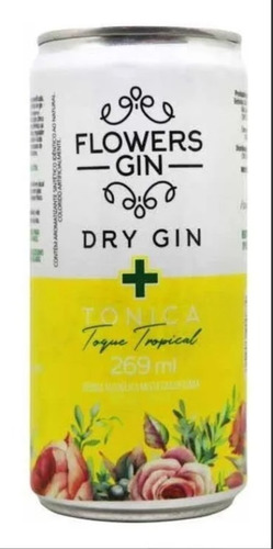 Gin Dry Tônica Toque Tropical Flowers Lata 269ml