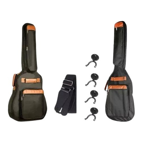 Funda Guitarra + Funda Bajo + Soporte P/ Guitarra + Correa