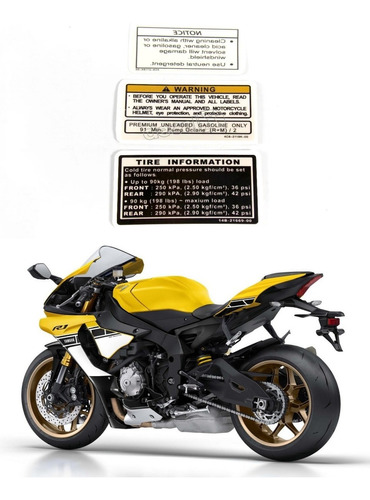 Adesivo Etiqueta Yamaha R1 R6