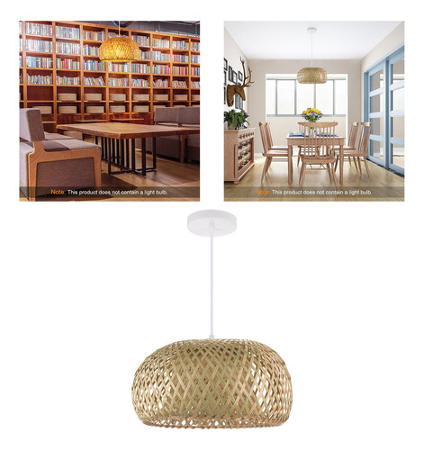 Lâmpada Colgante De Bambu, Luminária Retro Estilo Japonês