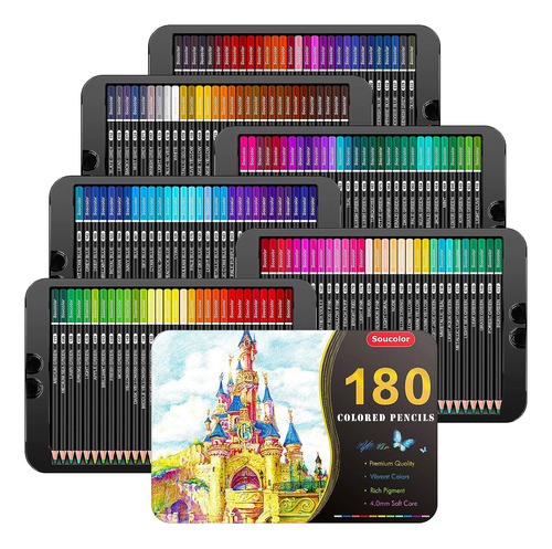 Juego Lapices De Colores Artista 180 Und Nucleo Suave Souco