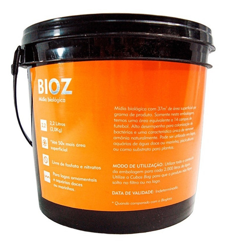 Mídia Biológica Para Lagos E Aquários Cubos Bio Z - 2,2l