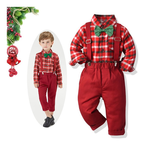 Conjunto Semiformal For Bebé Niño Traje De Fiesta Navidad .