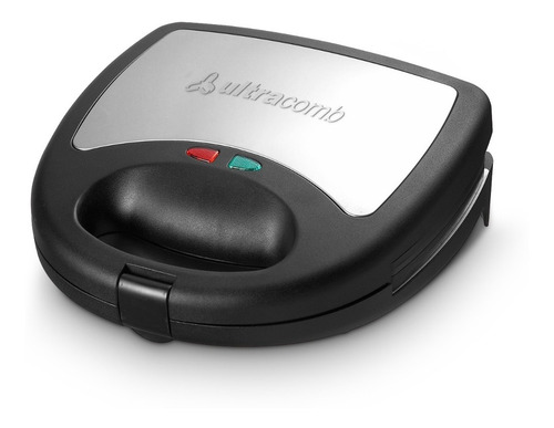 Imagen 9 de 12 de Waflera Sandwichera Ultracomb Grill Panini 3 En 1 con 3 Placas Intercambiables Color Negro