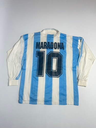 Camiseta Seleccion Argentina 1994 #10 Maradona M/larga T.1 (Usado)