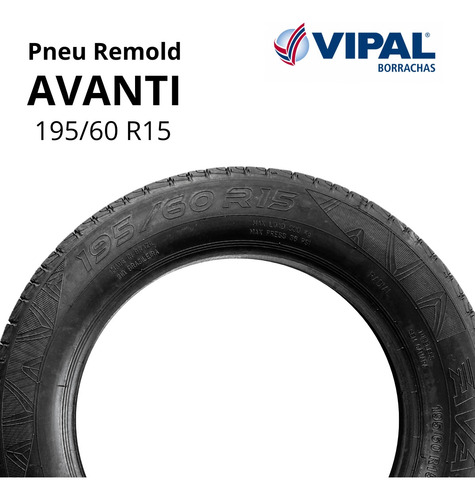 Kit 02 Pneu Remold Avanti 195/60r15 Com Bico