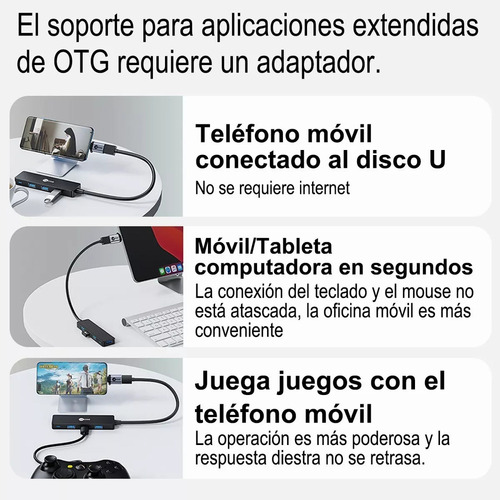 De Conector Múltiple Usb 3.0 De 4 Puertos