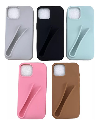 Funda Para Iphone Lipgloss Con Soporte Para Labial Universal Rosa Iphone 15 Pro
