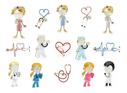 Broche Pin Doctor, Doctora, Enfermera