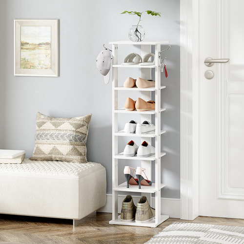 Zapatero Vertical De Madera 8 Niveles Ahorro De Espacio