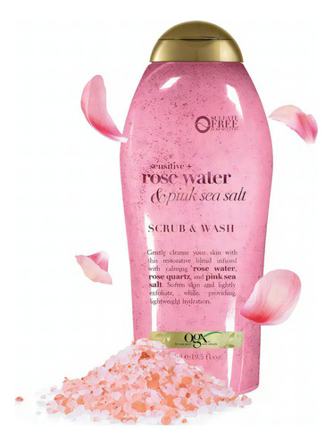 Exfoliante Corporal Ogx Agua De Rosas Y Sal Marina 577ml