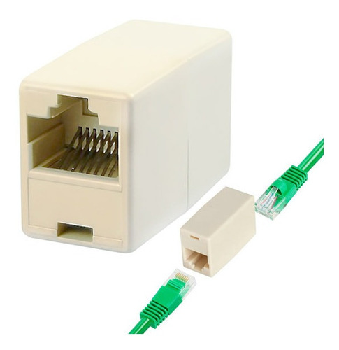 Kit 2 Adaptador Cable De Red Rj45 Hembra A Rj45 Hembra 